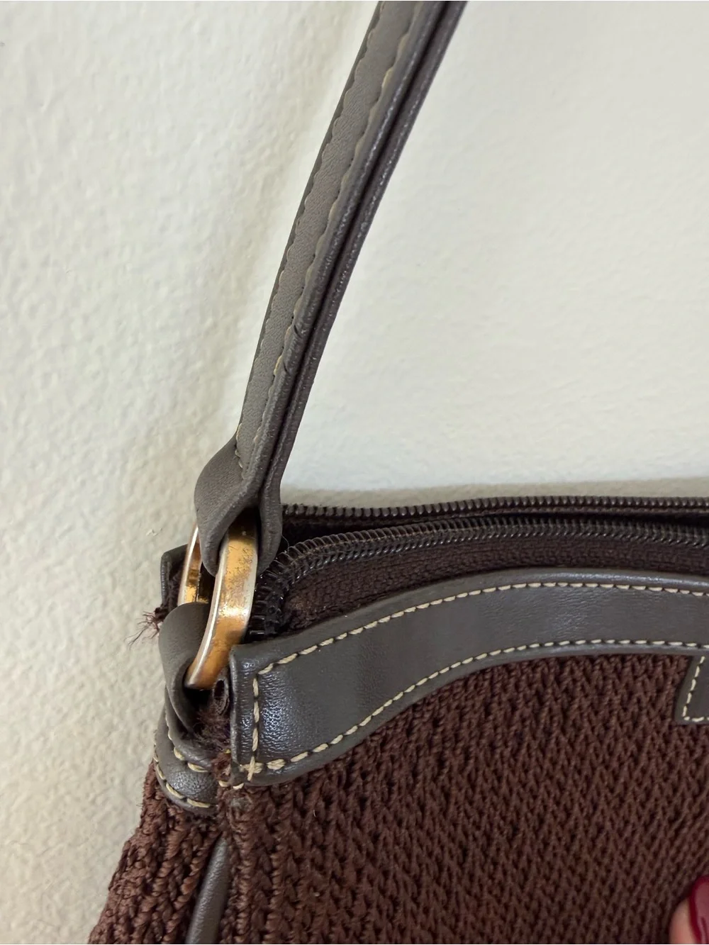 The Sak Espresso Brown Woven Shoulder Bag Y2K
